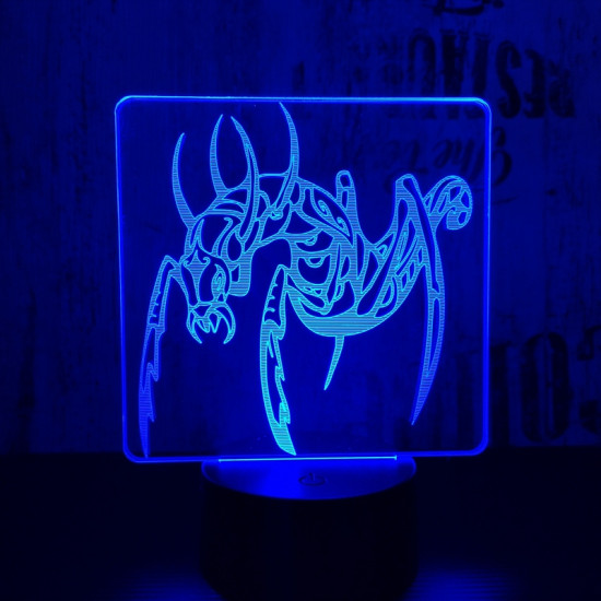 Hangya 7 színű 3D led lámpa