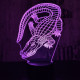 Krokodil 7 színű 3D  led lámpa