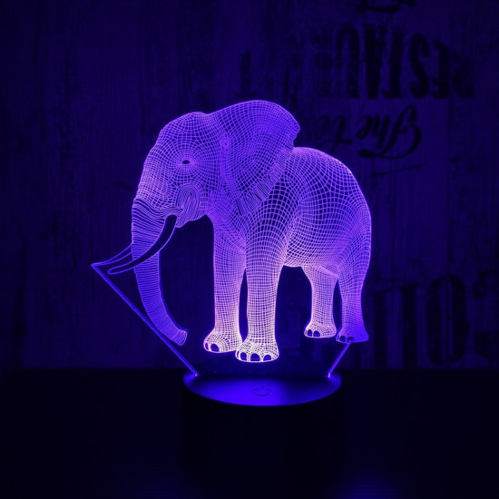 Elefánt 4 3D led lámpa