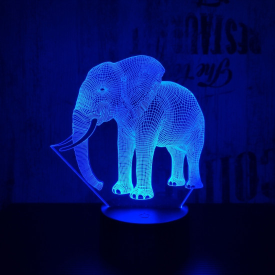 Elefánt 4 3D led lámpa