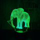 Elefánt 4 3D led lámpa
