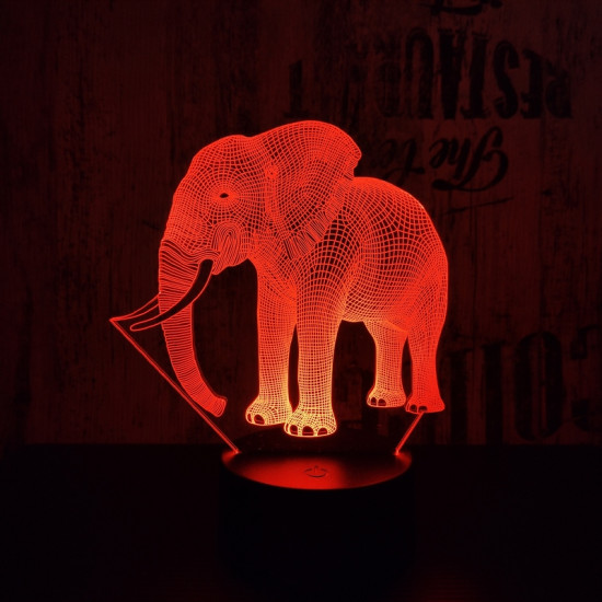 Elefánt 4 3D led lámpa