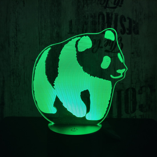 Sétáló panda 7 színű 3D led lámpa