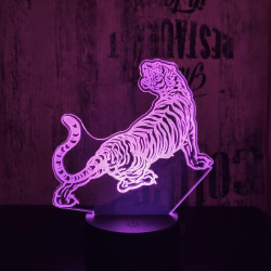 Tigris  7 színű 3D led lámpa