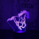 Vágtázó Ló 2 3D led lámpa