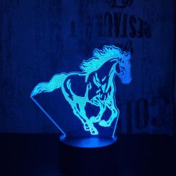 Vágtázó Ló 2 3D led lámpa