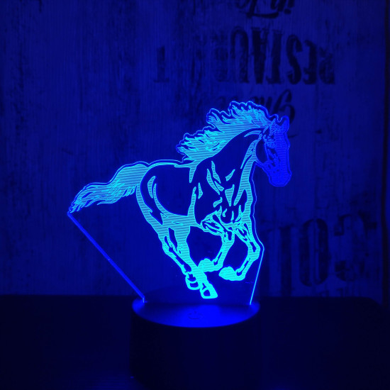 Vágtázó Ló 2 3D led lámpa