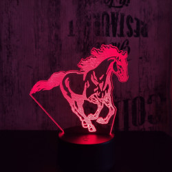 Vágtázó Ló 2 3D led lámpa