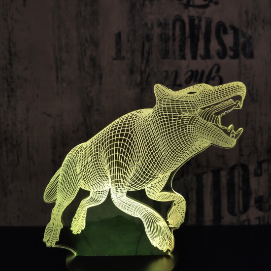 Vérfarkas 7 színű 3D led lámpa