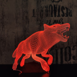 Vérfarkas 7 színű 3D led lámpa