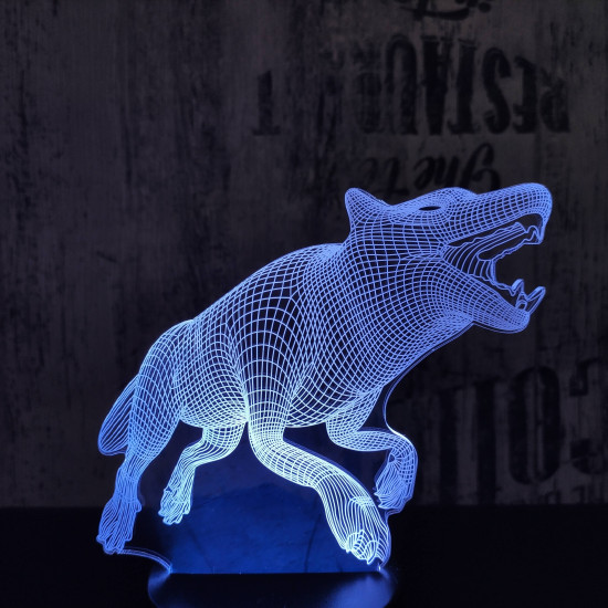 Vérfarkas 7 színű 3D led lámpa