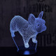 Francia bulldog 3D led lámpa