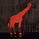 Zsiráf 2 3D led lámpa