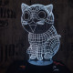 Nevető cica 7 színű 3D led lámpa