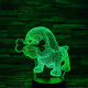Boxer és a csontja  7 színű  3D led lámpa