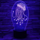 Medúza 7 színű 3D led lámpa