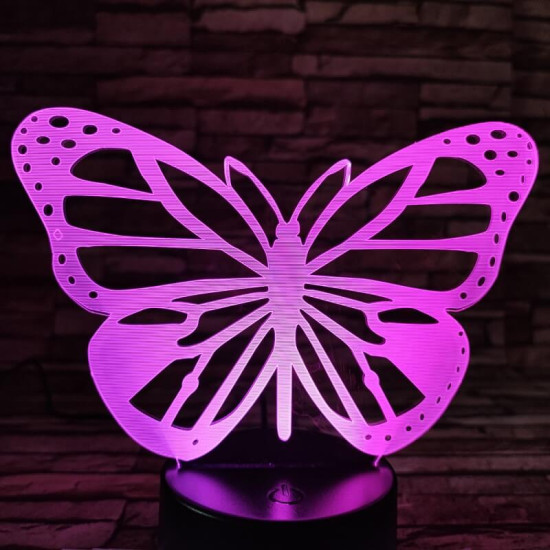 Pillangó repül 7 színű 3D led lámpa
