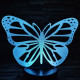 Pillangó repül 7 színű 3D led lámpa