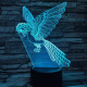 Repülő Papagáj  7 színű 3D led lámpa