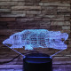 Krokodil 7 színű 3D  led lámpa