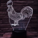 Kakas 7 színű 3D led lámpa