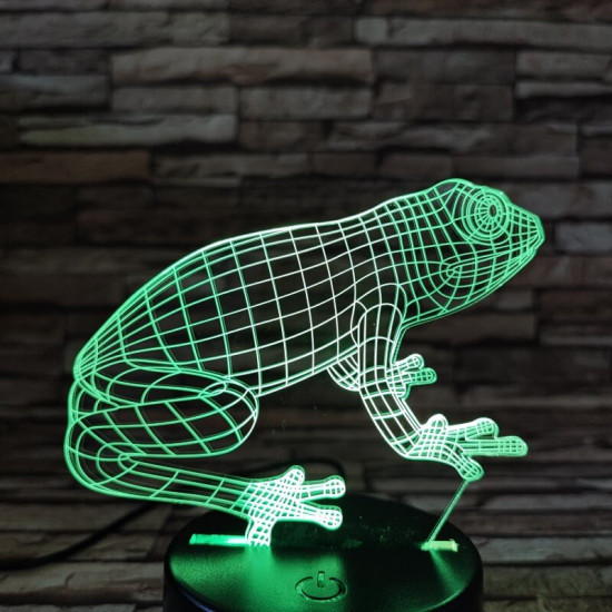 Béka a breki  7 színű 3D led lámpa