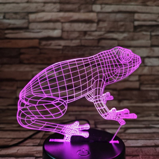 Béka a breki  7 színű 3D led lámpa
