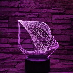 Csigaház 7 színű 3D led lámpa