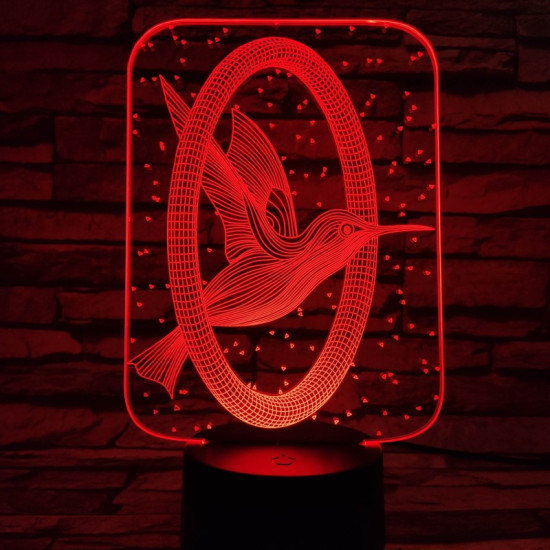 Kolibri 7 színű  3D led lámpa