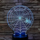 Pók a hálóban  7 színű  3D led lámpa