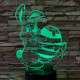 Nyuszi Tojás  7 színű 3D led lámpa