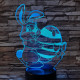 Nyuszi Tojás  7 színű 3D led lámpa