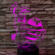 Nyuszi Tojás  7 színű 3D led lámpa