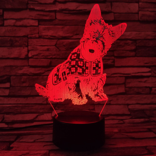 Skót terrier 3D led lámpa
