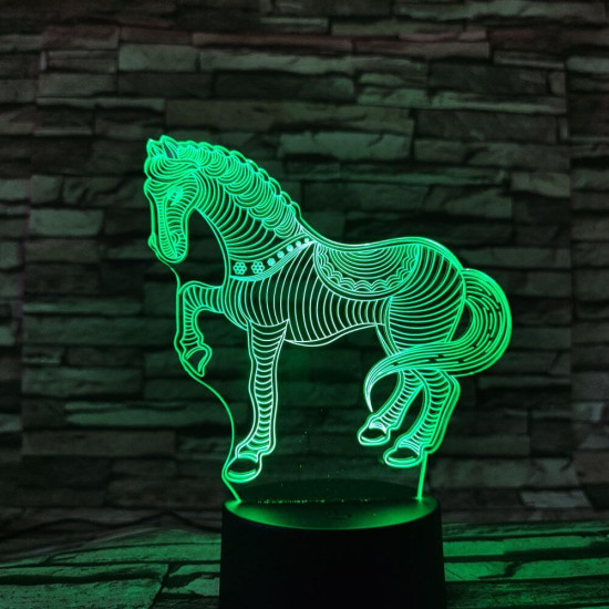 Ló csikó 7 színű 3D led lámpa