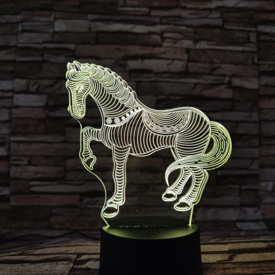 Ló csikó 7 színű 3D led lámpa