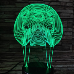 Rozmár 7 színű 3D led lámpa