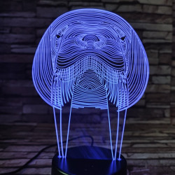 Rozmár 7 színű 3D led lámpa