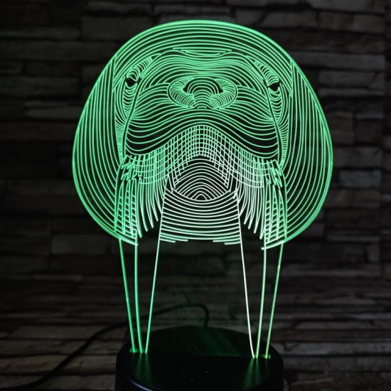 Rozmár 7 színű 3D led lámpa