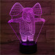 Bébi Elefánt 7 színű 3D led lámpa