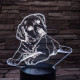 Fekvő Kutya 3D led lámpa
