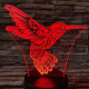 Kolibri 7 színű  3D led lámpa