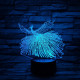 Páva 7 színű 3D led lámpa