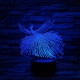 Páva 7 színű 3D led lámpa