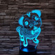 Boxer nyakkendőben  7 színű  3D led lámpa