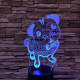 Boxer nyakkendőben  7 színű  3D led lámpa