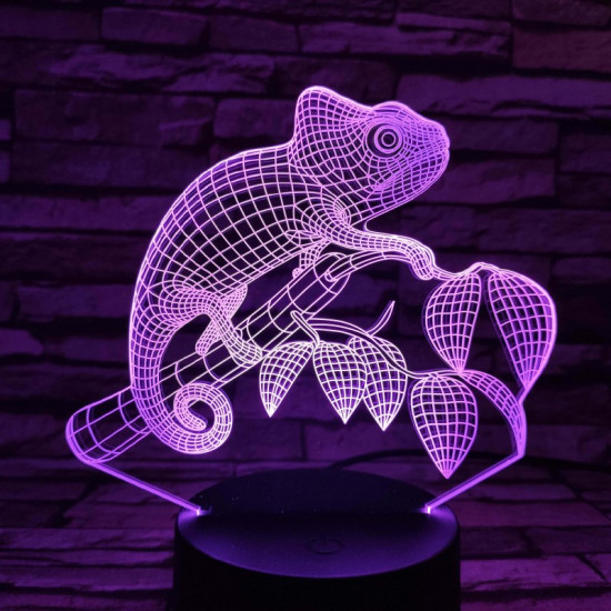 Kaméleon 7 színű 3D led lámpa