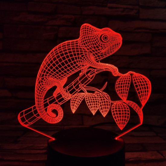 Kaméleon 7 színű 3D led lámpa
