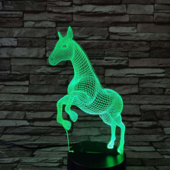 Ágaskodó Ló 3D led lámpa