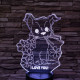 Kiskutya virág 7színű 3D led lámpa